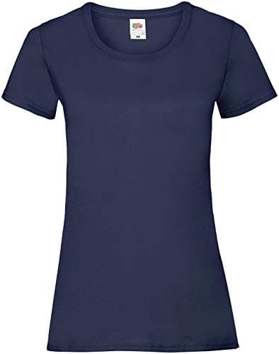 Image of Fruit of the Loom Ladies/Womens Lady Fit Valueweight Short Sleeve T Shirt (XL) (Navy)