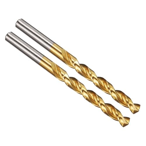 Image of PATIKIL 8mm Drill Bit, M42 8% Cobalt High-Speed Steel Jobber Straight Shank 135° Titanium Nitride (TiN) Coated for Hard Metal Stainless Steel - 2 Pack
