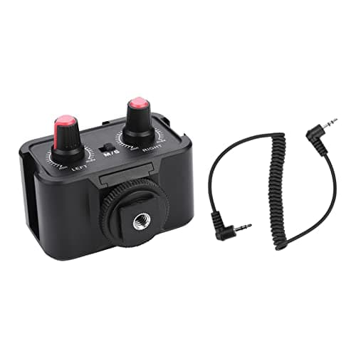 Image of DSLR Sound Adapter, Camera Sound Adapter Mixer, WSV2 2 Channel Universal Microphone Sound Mixer Adapter with 3.5mm Inputs for Camcorder