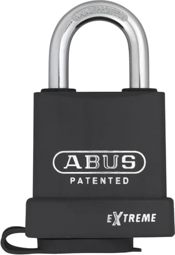Image of ABUS Padlock Extreme 83WP/53 - Weatherproof - with Interchangeable Shackle - Hardened Special Steel - ABUS Security Level 8 - Black