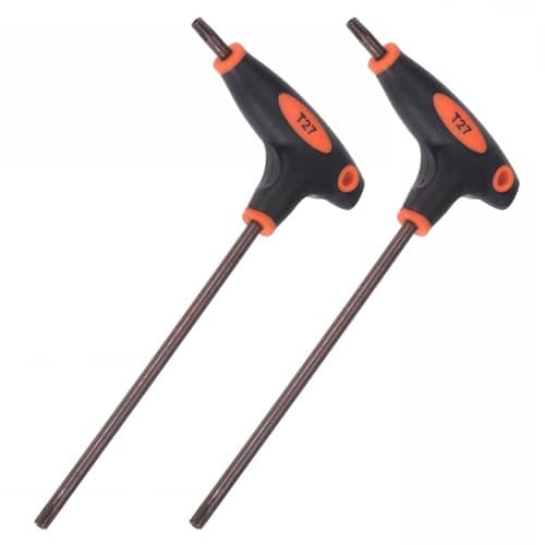 Image of TA-VIGOR T27 T-Handle Torx Key, S2 Steel Torx Wrench Star Key, Anti Tamper Proof Dual End torx Screwdriver, 2 Pack