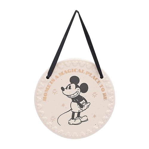 Image of Disney Mickey Ceramic Plaque 'Home'