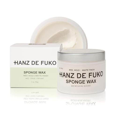 Image of Hanz de Fuko Sponge Wax – Premium Men’s Hair Styling Paste – Medium Hold, Matte Finish– Certified Organic Ingredients - 56g