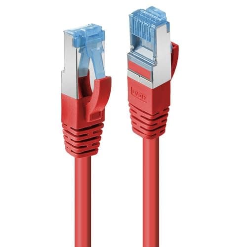 Image of LINDY 1m CAT6a S/FTP LSZH Snagless Gigabit Ethernet Cable, Red