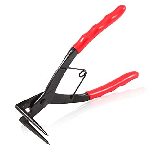 Image of SPEEDWOX Master Cylinder Snap Ring Pliers, 90 Degree Bent Nose Pliers with Red PVC Handles, Internal Ring Remover for Motorcycles Trucks Cars