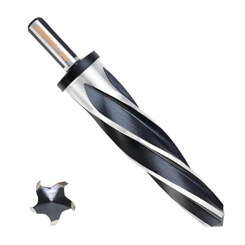 Image of 1-3/16" Reamer Drill Bit for Metal, M2 HSS Taper Reamer for Steel, Alloy, Wood, Plastic to Align, Enlarge Holes – 5-Spiral Flutes,1/2" Non-Slip Shank, 30mm Car Reamer, Bridge Construction Reamer.