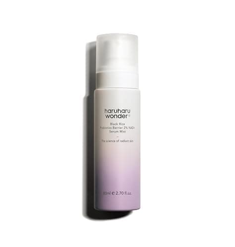 Image of haruharu Wonder Black Rice Probiotics 2% NAD+ Serum Mist, Ultra-Fine Mist, Hydrating & Plumping, Barrier Support, Sensitive Skin, Ceramide, Korean Skincare, Vegan, 80ml