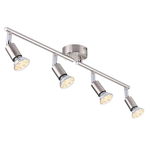 Image of Tomshin-e Ceiling Light Fittings 4 Way Ceiling Spotlight Rotatable Swiveling Lamp, LED Ceiling Spotlight for Kitchen, Living Room, Bedrooms, Lounge