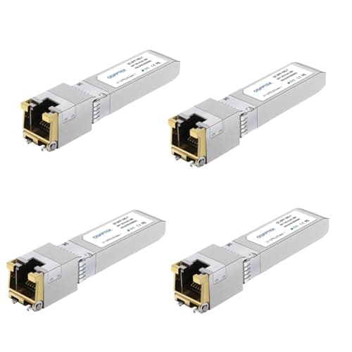 Image of QSFPTEK 4Pack Newest 10GBASE-T SFP+ RJ45 Transceiver up to 30m, 10G SFP+ to RJ45 Module Copper Mini-GBIC with Realtek Chip for Cisco SFP-10G-T-S, Ubiquiti UF-RJ45-10G, D-Link, Supermicro Other Switch