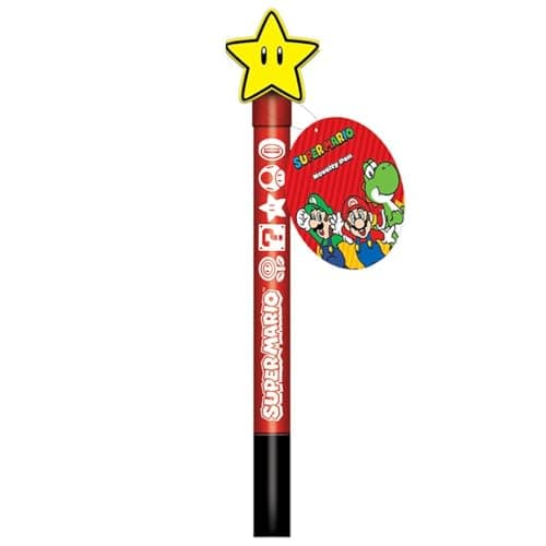 Image of Pyramid International Super Mario Pen with Spinning Topper (Super Star Design) - Official Merchandise