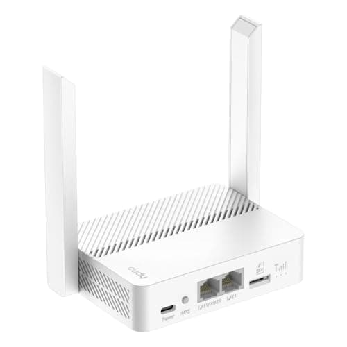 Image of Cudy LT300 4G LTE Router with USB-C Power, SIM Card Slot Unlocked, Plug & Play, Internet Anywhere, 2 LAN/WAN Ethernet Ports, 2×2 MIMO, 4G Router with 300Mbps WiFi, Supports OpenWRT, OpenVPN/WireGuard