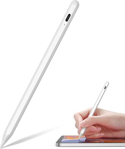 Image of Active Stylus Pen Compatible for iOS & Android Touch Screens, Pencil with Dual Touch Function, Rechargeable Stylus Pen for iPad/iPad Pro/Air/Mini/iPhone/Cellphone/Samsung/Tablet Writing & Drawing