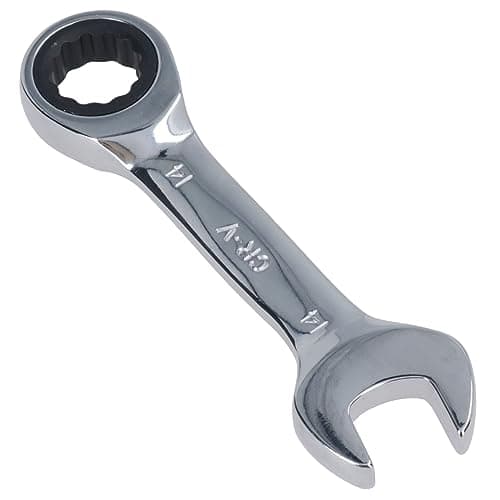 Image of AB Tools-US Pro 14mm Stubby Ratchet Combination Spanner Metric Wrench 72 Teeth SPN07