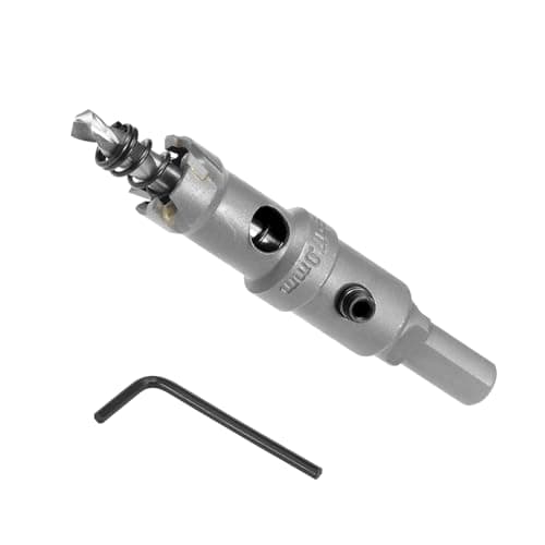 Image of CoCud Hole Saw, 17mm Cutting Diameter, Carbide Tipped Tooth Hole Cutter Drill Bit - (Applications: for Stainless Steel Sheet Metal), 1-Piece