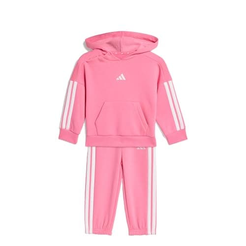 Image of adidas Unisex Baby ESSENTIALS HOODED JOGGER, pink fusion/white, 18-24 Months
