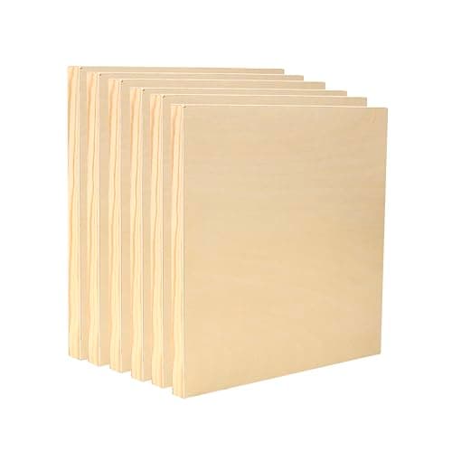 Image of EXERZ Wooden Paint Boards 15.2x20.3cm – 6 Pack - Rectangle Wooden Panels for Acrylic, Oil & Mixed Media Painting - Smooth Craft Boards for Artists, Kids & DIY Projects