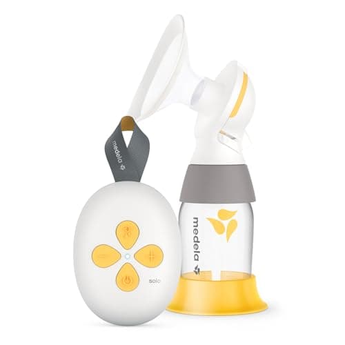 Image of Medela Solo Single Electric Breast Pump, Quiet Operation, Chargeable with USB, Featuring PersonalFit Flex Shield and Medela 2-Phase Expression Technology
