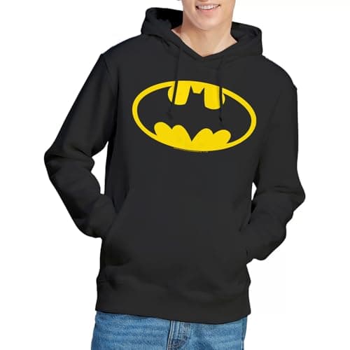 Image of Dc Comics Batman Logo Unisex Hoodie, Black, Large