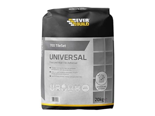 Image of Everbuild 700 TileSet Universal Floor and Wall Tile Adhesive, Grey, 20 kg