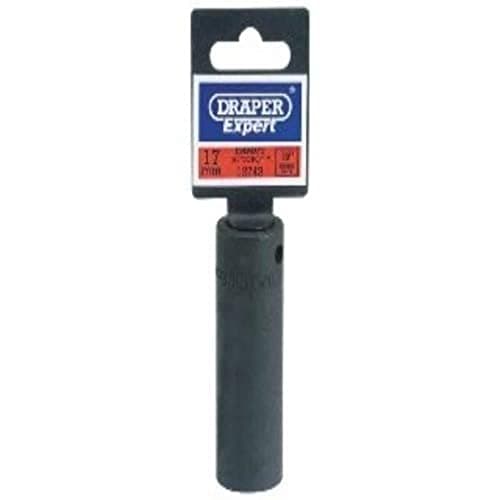 Image of Draper Expert HI-TORQ® 1/2" 15mm Deep Impact Socket | 6 Point Hex Socket | Chrome Vanadium Steel Wrench Accessory | 14101