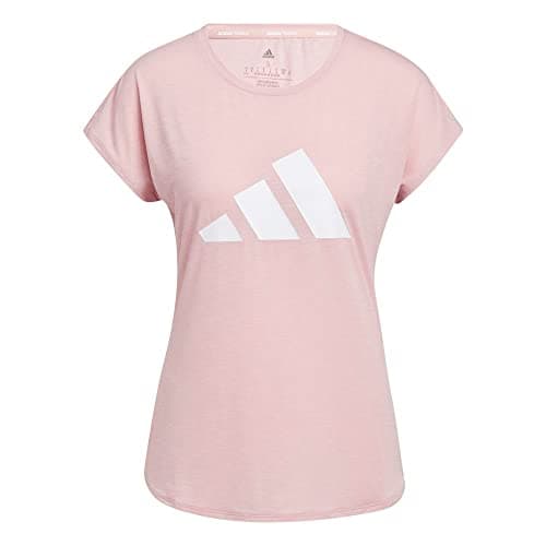 Image of adidas Women's 3-Stripes Training T-Shirt, Wonder Mauve/White, Small