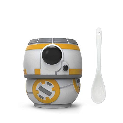 Image of Zak Designs Star Wars Ep7 Unique 3D Character Ceramic Coffee Mug with Ceramic Spoon, Collectible and Wonderful Coffee Mug (12 oz, BB-8, BPA Free)