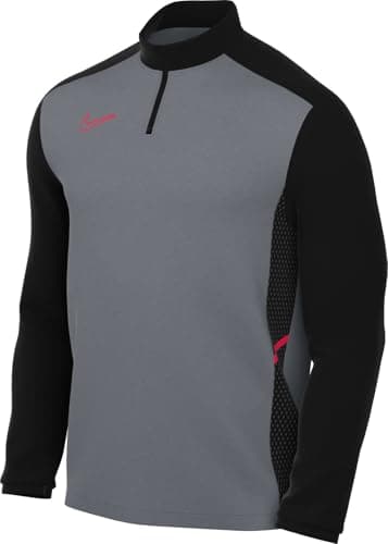 Image of Nike Academy Dri-Fit Men's Football Drill Top, Cool Grey/Black/Bright Crimson, HJ3783-066, S