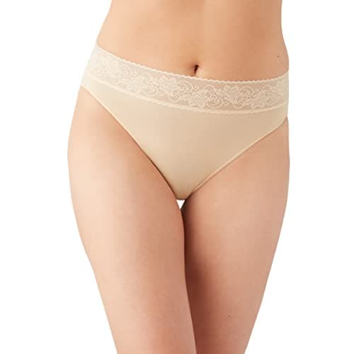 Image of Wacoal Women's Comfort Touch Hi Cut Brief Panty, Sand, XL