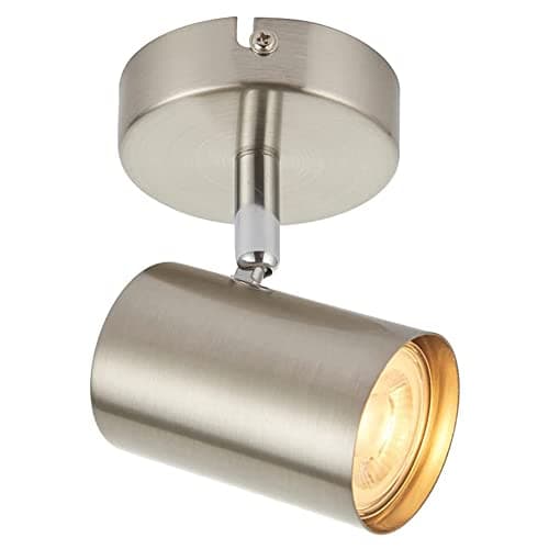 Image of Arezzo Adjustable Single Spotlight - IP20 Rated Dimmable Ceiling Spot Lighting - Decorative LED Wall Lights - 7W 240V LED GU10 (Not Included) - Satin Chrome Finish