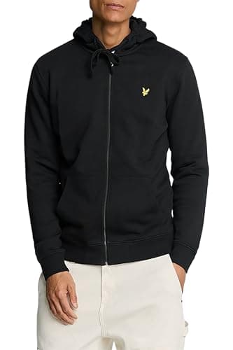 Image of Lyle & Scott Mid Layers Zip Through Hoodie Z865 Jet Black, L