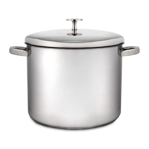 Image of MasterClass Stock Pot With Lid 11L, Induction-Safe, Stainless Steel, Silver