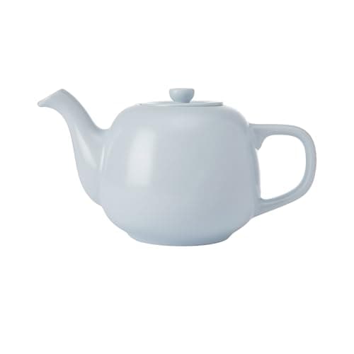 Image of La Cafetière Ceramic Teapot, Sky Blue, 600ml, Labelled