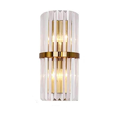 Image of MZStech E14 Crystal Wall SconcesLamp,Modern Crystal Wall Lamp Fixtures Crystal Wall Sconce Light (Gold Base)
