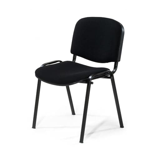 Image of Topsit ISO Visitor Chair Comfortable Stackable Conference Chair with Padded Seat and Backrest Single Item (Black)