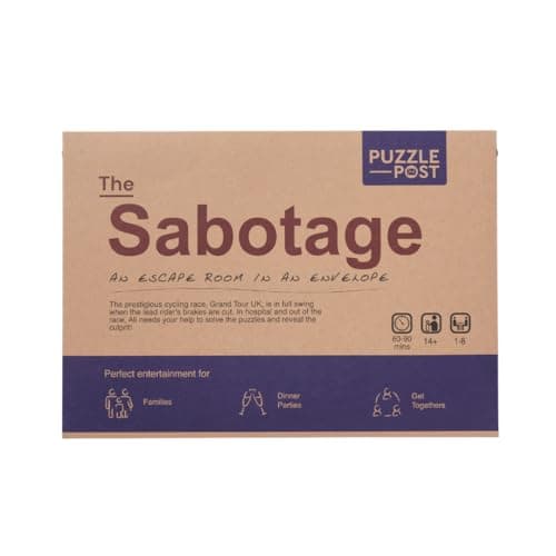 Image of Unique Escape Room In An Envelope | Great For Groups - Families & Friends | Perfect For Games Night | Escape Room In A Box | Puzzle Mystery Game - The Sabotage
