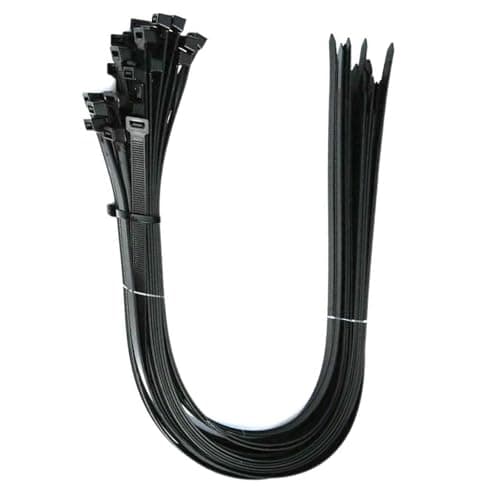 Image of Cable Ties, 50Pack Plastic Cable Ties 450mm×4.8mm, Heavy Duty Strong Nylon Premium Self Locking 17.72 inch/45cm, Extra Long Zip Tie Wraps for for Tidy Wires Workshop Home & Garden (Black)