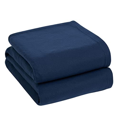 Image of Dreamscene Navy Blue Throw for Sofa, Super Soft Warm Cosy Fleece Throw Blanket for Bed Lightweight Fluffy Double Bedspread Polar Fleece Blanket, 150 x 200cm