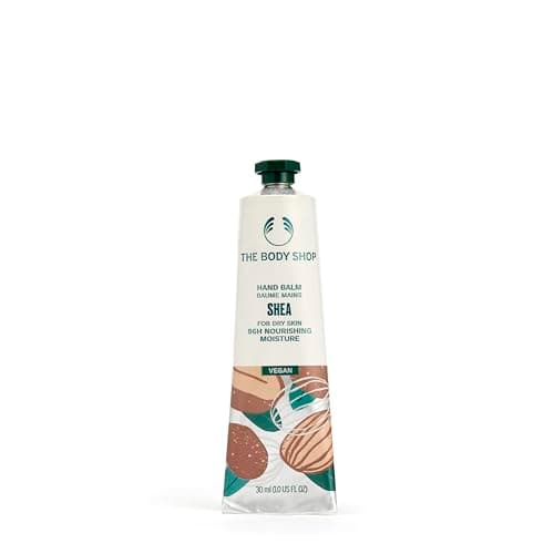 Image of The Body Shop Shea Hand Balm (1x 30ml), Nourishing Hand Balm for Dry Hands, 96hr Moisture, Fast-Absorbing Formula, Made with Shea Butter, Vegan Certified