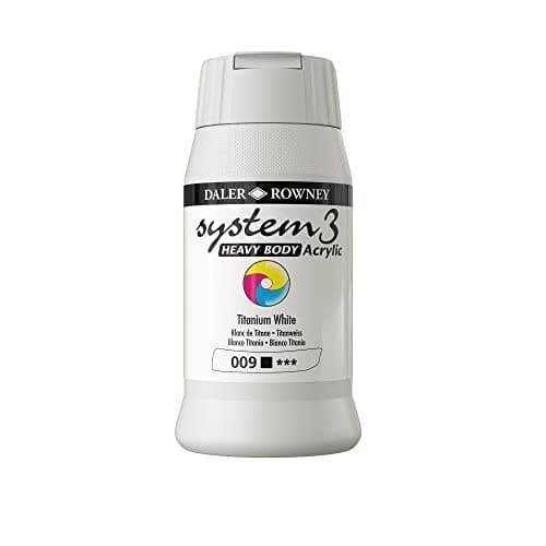 Image of Daler-Rowney System3 Acrylic Paint, Plastic Pot, Heavy Body, 16.91oz - 500 ml, Titanium White