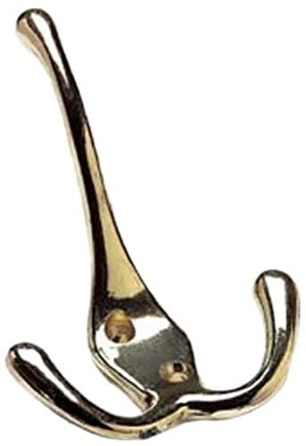 Image of Merriway® BH00830 Triple Hat and Coat Hook - Brass Plated