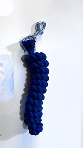 Image of Horse/Pony Cotton Lead Rope with Brass Clip 1.8m (Royal Blue)