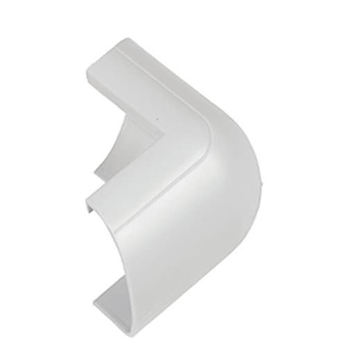 Image of 20mm x 10mm White Clip-Over Right Angled External Bend Trunking Adapter - Over Top | Loops