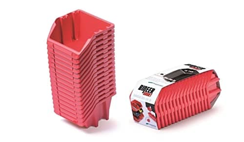 Image of WALL MOUNT STORAGE BOARD ORGANIER BOXES GARAGE DIY BIN PANEL RACK BUILD YOUR OWN BINS HOOKS VARIOUS SIZES (16 x bins Size 1)