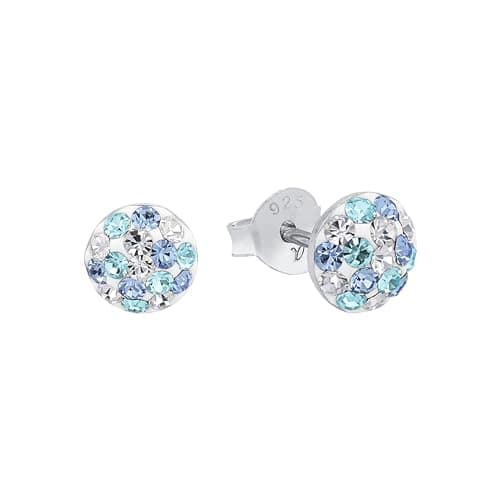 Image of Amor Stud earrings Ear jewelry, with Preciosa, 6 cm, Blue, Comes in jewelry gift box, 2021193