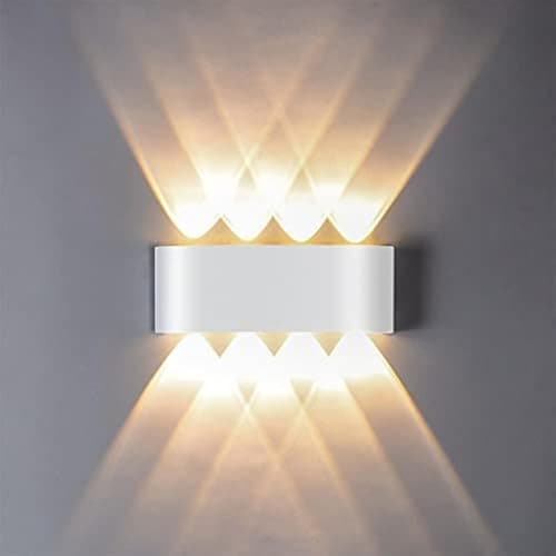 Image of ZIKEY 8W LED Wall Light, Warm White 3000K, Waterproof Up Down Lamp, Aluminium LED Spot Light Night Lamp, Indoor and Outdoor Lighting Fixture