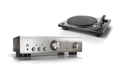 Image of Denon DP-400 Turntable, Black + Denon PMA600NE HiFi Amplifier, Power Amplifier with Bluetooth