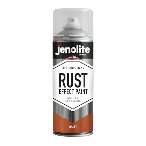 Image of JENOLITE Rust Effect Spray Paint | RUST LOOK & FEEL | 400ml | Textured Paint Weathered Rusted Metal Look & Feel | Multi-Surface Paint | Ideal For Crafting & DIY | Interior & Exterior