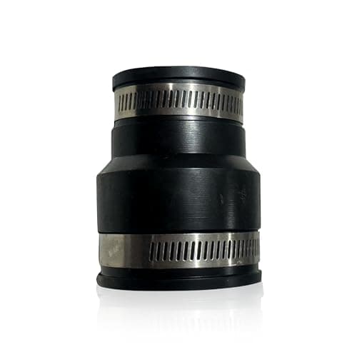 Image of Aqua Universe 2"-1.5" Flexible Reducer with Hose Clamps Reducing Connector with Hose Pipe Fitting Efficient and Reliable Rubber Coupling 2" for 50mm - 63mm Pipe Sizes, 1.5" for 50mm - 38mm Pipe Sizes