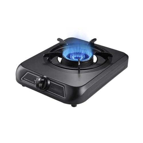 Image of Single-Burn Gas Stove,Stainless Steel Countertop Stove,4.2KW Flame Ring Cooktop,with Flame Failure Protection,for Kitchen Camping(LPG)