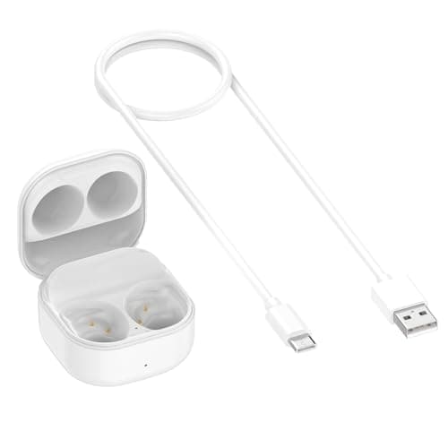Image of Charging Case Compatible for Samsung Galaxy Buds FE SM-R400 Earbuds Wireless Bluetooth Headphone Replacement Charger Case Box Bin